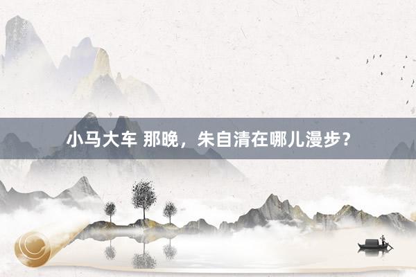 小马大车 那晚，朱自清在哪儿漫步？